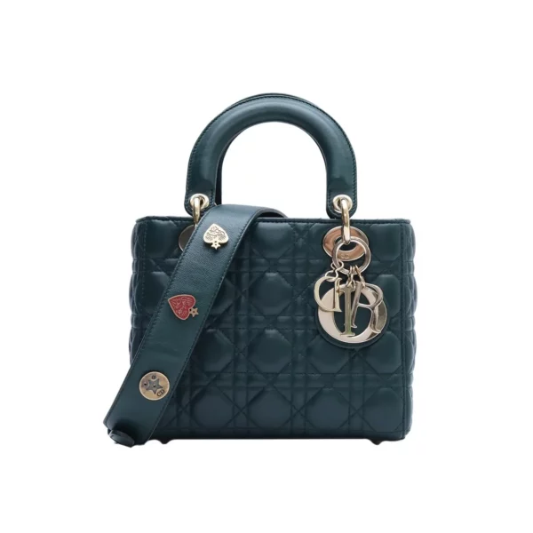 【二手】CHRISTIAN DIOR LADY DIOR 墨綠色手袋 PD1250