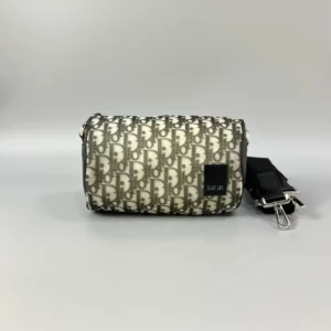 【二手】CHRISTIAN DIOR 黑色印花帆布斜挎包 PD1029