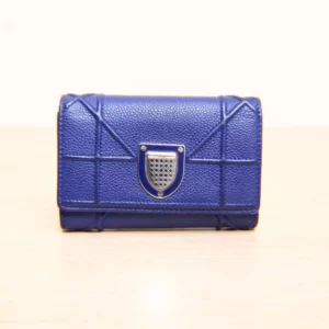【二手】CHRISTIAN DIOR 藍色皮革錢包 PD1076