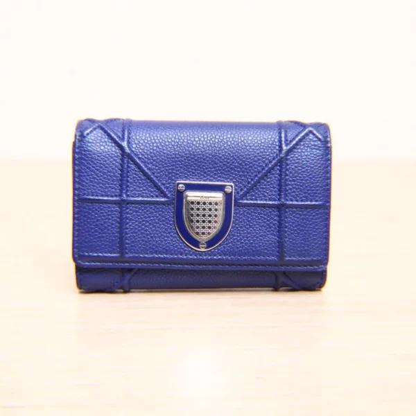 【二手】CHRISTIAN DIOR 藍色皮革錢包 PD1076