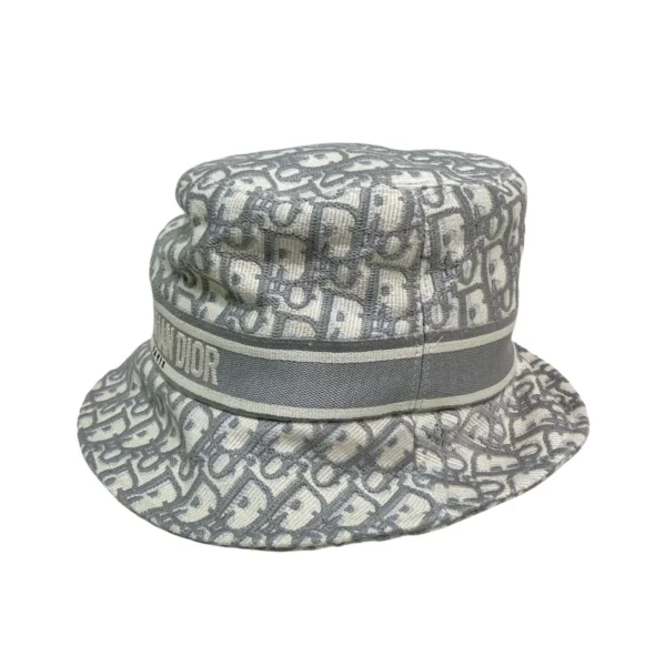 【二手】CHRISTIAN DIOR 白灰色漁夫帽 PD1786