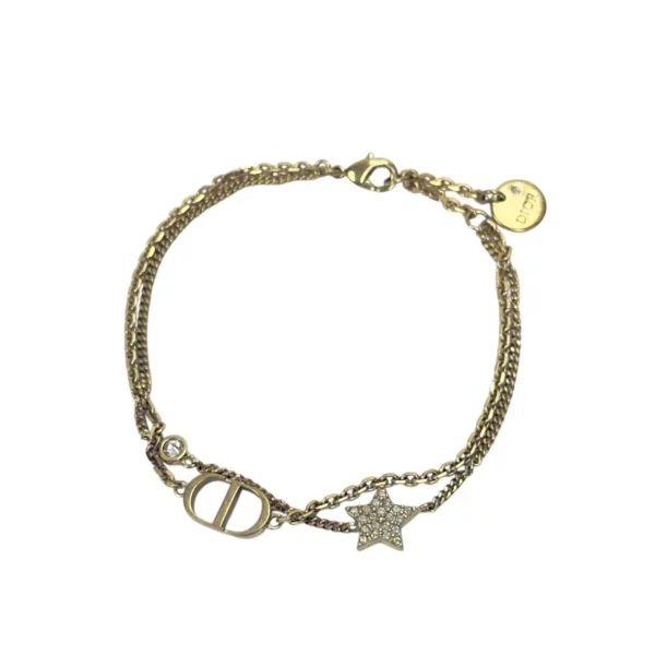 【二手】CHRISTIAN DIOR PETIT CD 雙環手鏈 PD1433