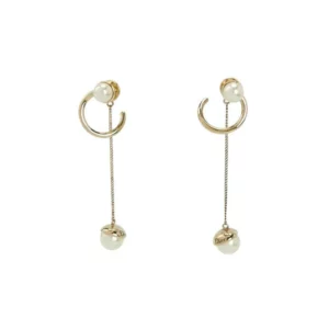 【二手】CHRISTIAN DIOR 珍珠吊墜耳環 YY1834