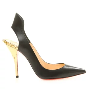 【二手】CHRISTIAN LOUBOUTIN 鉚釘綴飾皮革高跟鞋 37.5