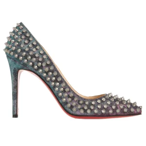 【二手】CHRISTIAN LOUBOUTIN 金屬色鉚釘飾高跟 38.5
