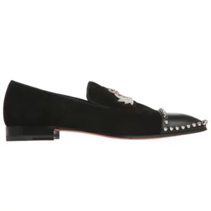 【二手】CHRISTIAN LOUBOUTIN 鉚釘飾刺繡樂福鞋 42