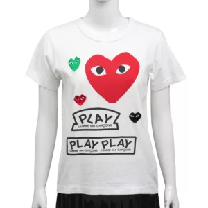 【二手】COMME DES GARCONS PLAY LOGO T 恤 L E20790