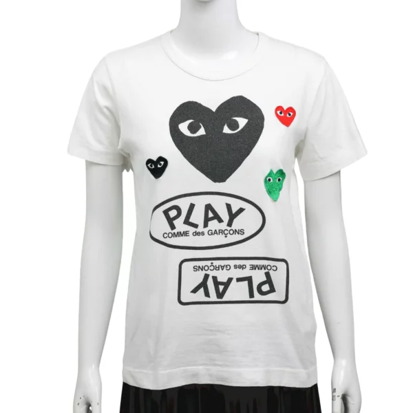 【二手】COMME DES GARCONS PLAY LOGO T 恤 L E20792