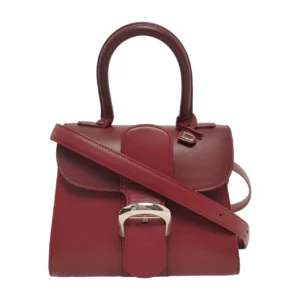 【二手】DELVAUX BRILLANT 迷你酒紅色手袋 PD1819