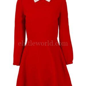 【二手】DIOR 對比色飾邊連衣裙 36