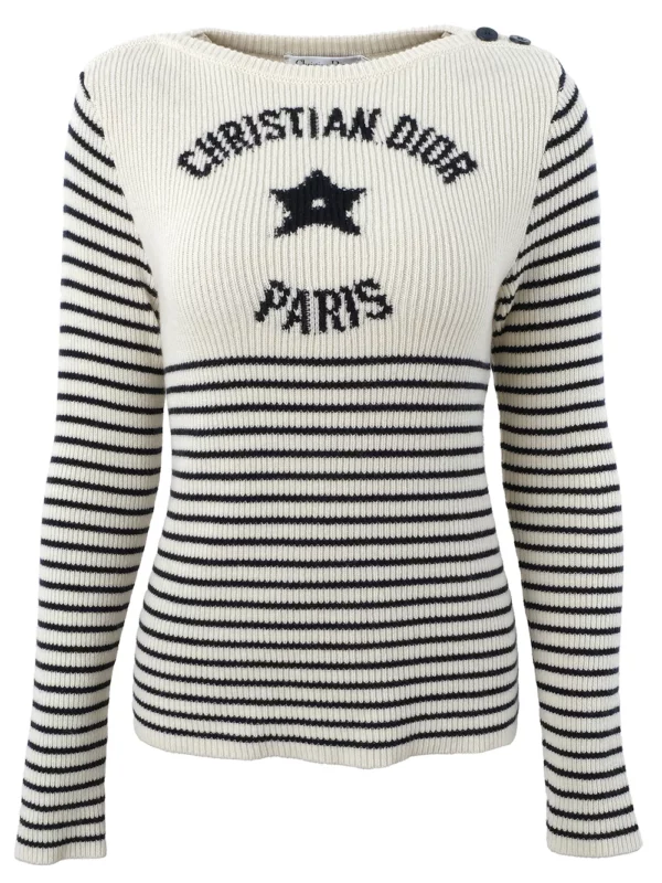 【二手】DIOR 條紋針織毛衣 38