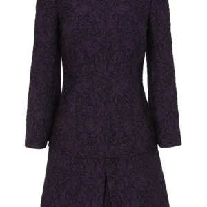 【二手】DOLCE & GABBANA 喇叭袖口提花連衣裙 38