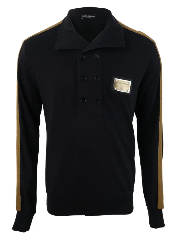 【二手】DOLCE & GABBANA LOGO 標牌長袖POLO衫 46