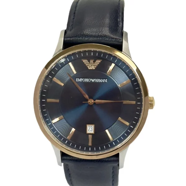 【二手】EMPORIO ARMANI 深藍色 石英手錶 PD1366