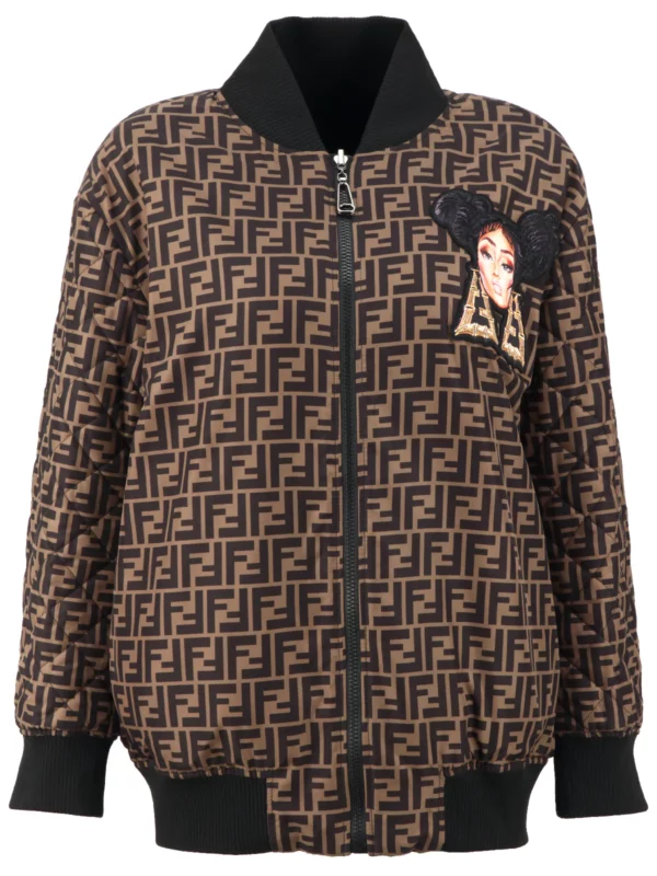 【二手】FENDI 雙面刺繡填充夾克 40