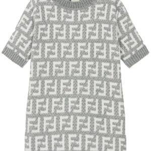 【意大利】FENDI KIDS FF MONOGRAM 針織連衣裙 13Y