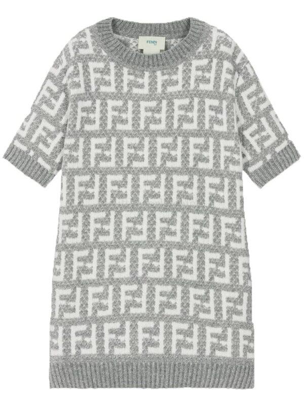 【意大利】FENDI KIDS FF MONOGRAM 針織連衣裙 13Y