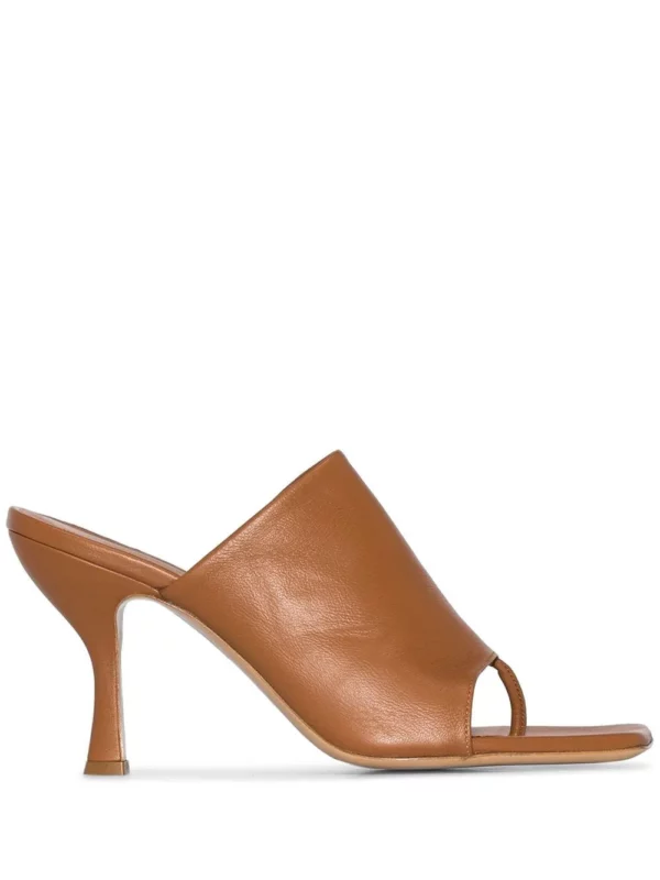 【二手】GIA BORGHINI X PERNILLE TEISBAEK 皮質穆勒鞋 38.5