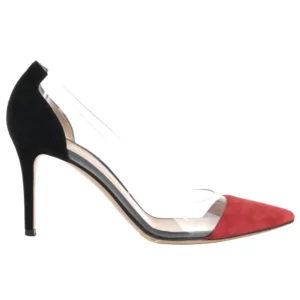 【二手】GIANVITO ROSSI PLEXI 絨面皮高跟鞋 38
