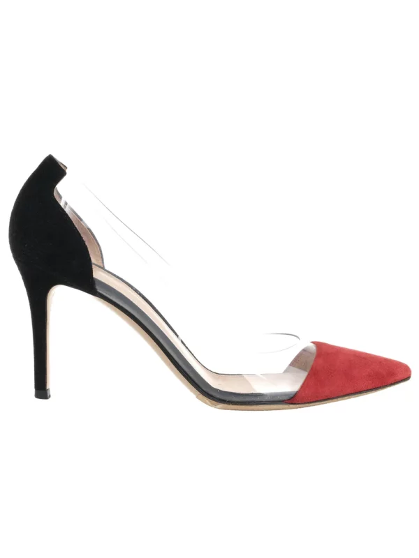 【二手】GIANVITO ROSSI PLEXI 絨面皮高跟鞋 38
