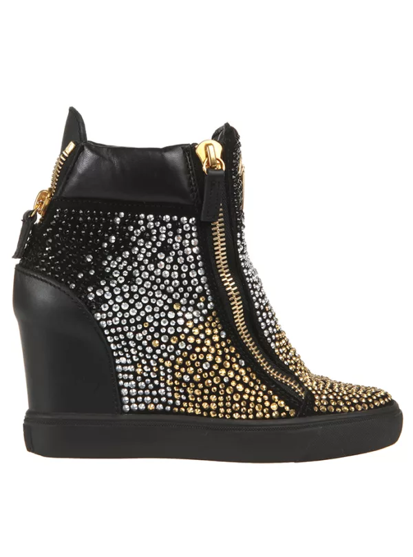 【二手】GIUSEPPE ZANOTTI 閃鑽飾坡跟運動鞋 36