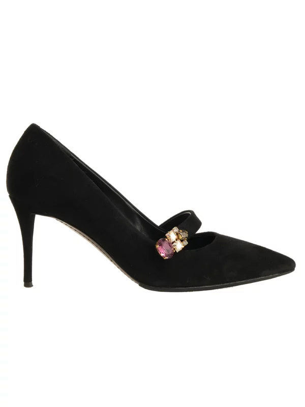 【二手】GIUSEPPE ZANOTTI 綴飾麂皮高跟鞋 38
