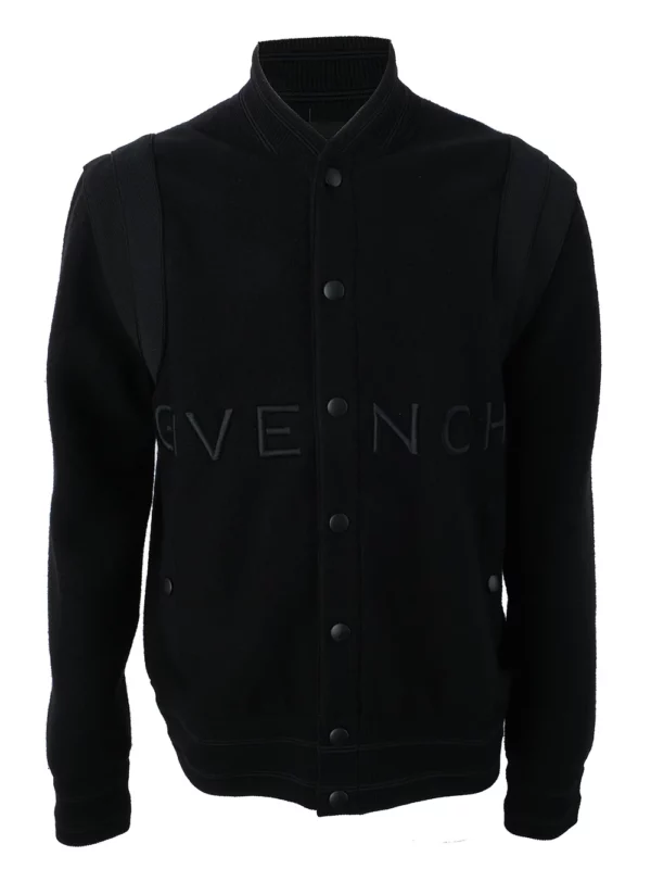 【二手】GIVENCHY LOGO 刺繡飛行員夾克 XS