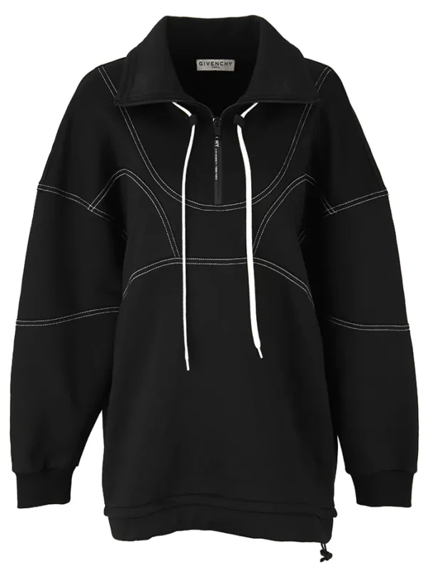 【二手】GIVENCHY 對比色縫線廓形上衣 M