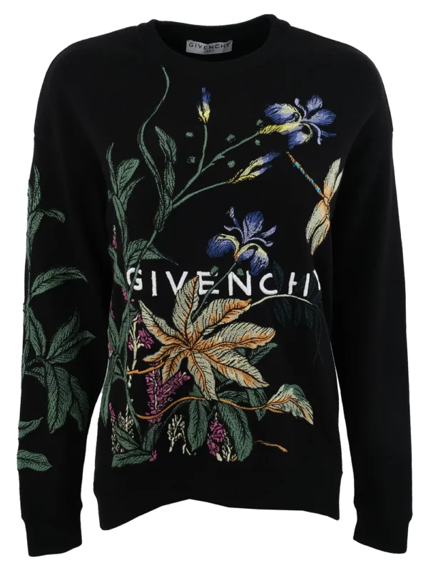 【二手】GIVENCHY 花卉刺繡針織毛衣 XS