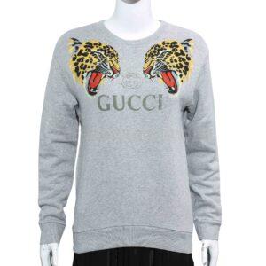 【二手】GUCCI 童裝豹紋衛衣 12Y E19594