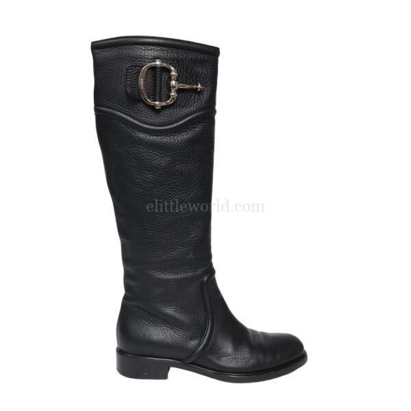 【二手】GUCCI 馬銜扣機車靴 E16404