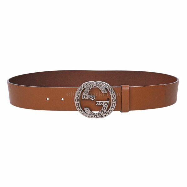 【二手】GUCCI GG 鉚釘扣環腰帶 80 309253 E19063