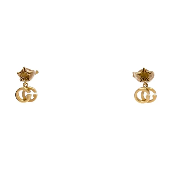 【二手】GUCCI GG RUNNING 18K金 星星耳環 PD2012