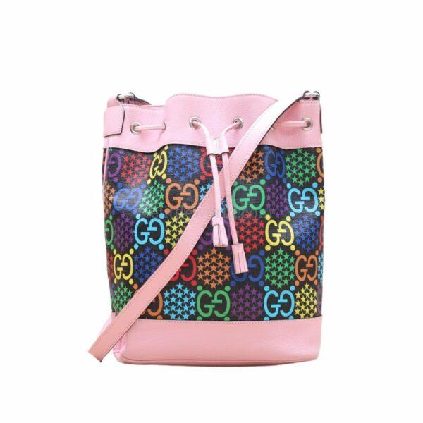 【二手】GUCCI GG SUPREME MONOGRAM 迷幻水桶包 VV2085