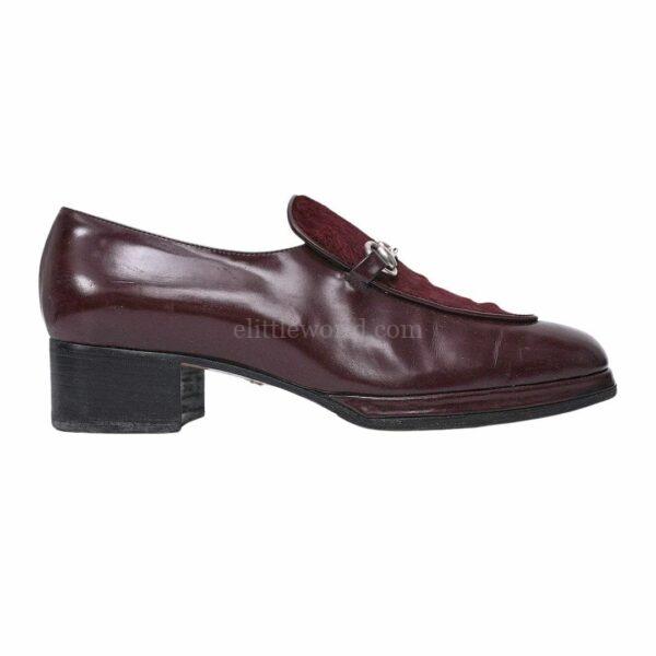 【二手】GUCCI JORDAAN 馬毛樂福鞋 36.5 E18137