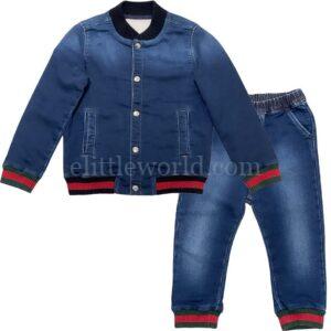 【二手】GUCCI KIDS 童裝牛仔運動套裝 2Y