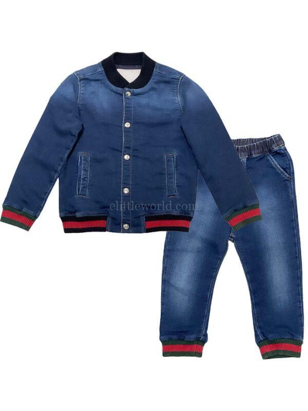 【二手】GUCCI KIDS 童裝牛仔運動套裝 2Y