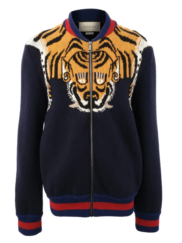 【二手】GUCCI 圖案嵌花針織毛衣 M