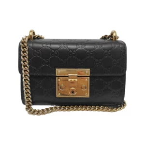 【二手】GUCCI PADDLOCK 黑色肩背手袋 PD1406