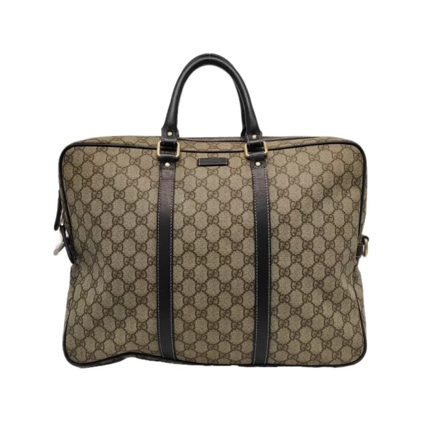 【二手】GUCCI 棕色老花手提袋 PD1539