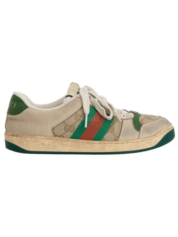 【二手】GUCCI SCREENER 皮革運動鞋 38.5