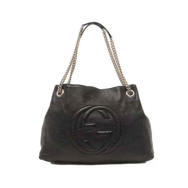 【二手】GUCCI SOHO 黑色流蘇單肩包 PD1355