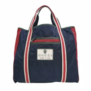 【二手】GUCCI WEB 尼龍手提袋 189664 E21075