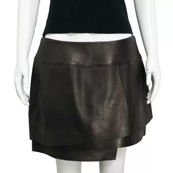 【全新】HELMUT LANG 不對稱皮裙 6 E21564