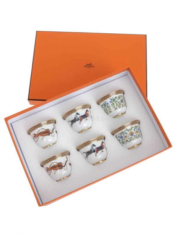 【意大利】HERMES “東方駿馬” 陶瓷杯子6件套