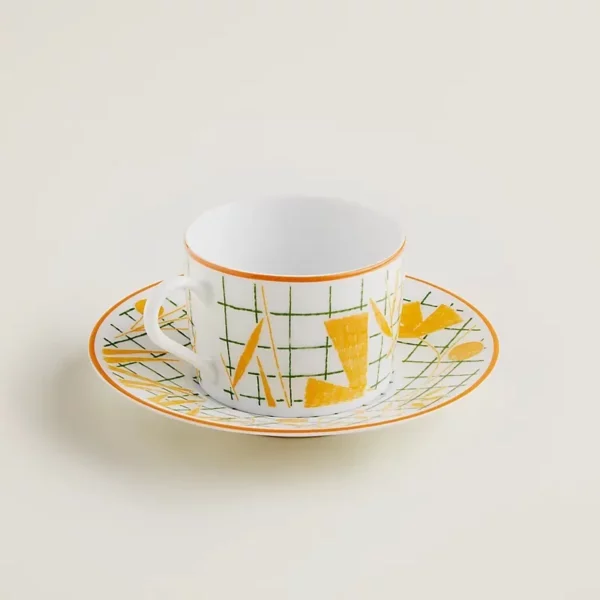 【全新】HERMES A WALK IN THE GARDEN 茶杯碟禮品套裝 E20503