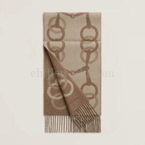 【全新】HERMES ANY MORS 羊絨圍巾 E18497