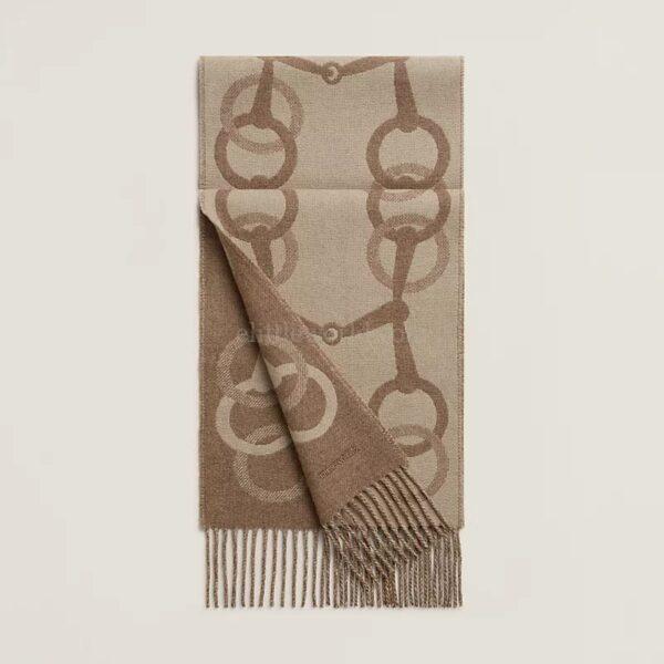 【全新】HERMES ANY MORS 羊絨圍巾 E18508