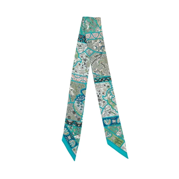【二手】HERMES AU PAYS DES OISEAUX FLEURS TWILLY 絲巾 E20746