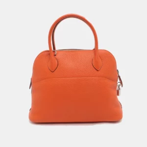 【二手】HERMES BOLIDE 31 橙色手提袋 PD1084